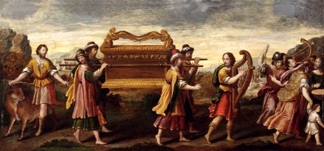 Cembalodeckel Überführung der Bundeslade c1600