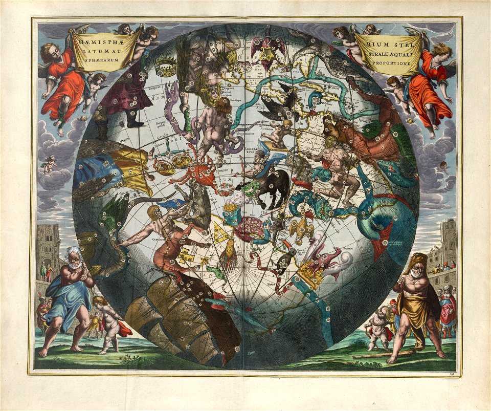 Cellarius Harmonia Macrocosmica - Haemisphaerium Stellatum Australe Aequali Sphaerarum Proportione