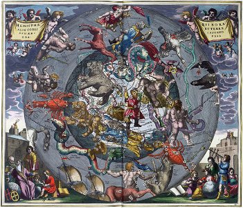 Cellarius Harmonia Macrocosmica - Hemisphaerii Borealis Coeli et Terrae Sphaerica ScenographiaFXD