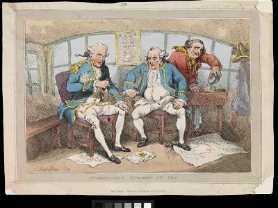 Commanders engaged at sea (caricature) RMG PW3714