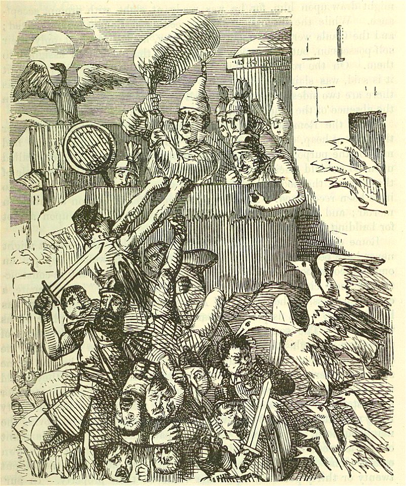 Comic History of Rome p 093 The Citadel saved by the cackling of the Geese