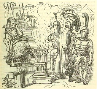 Comic History of Rome p 051 Mucius Scaevola before Porsenna
