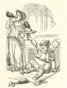 Comic History of Rome p 223 Bacchanalian Group from a very old Vase