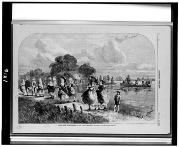 Coming from church-scene on the bayou Lafourche - sketched by A.R. Waud. LCCN93501337