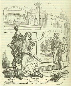 Comic History of Rome p 078 Virginia carried off by a Minion in the pay of Appius
