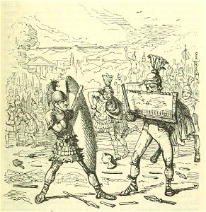 Comic History of Rome p 019 Combat between the Horatii and Curiatii