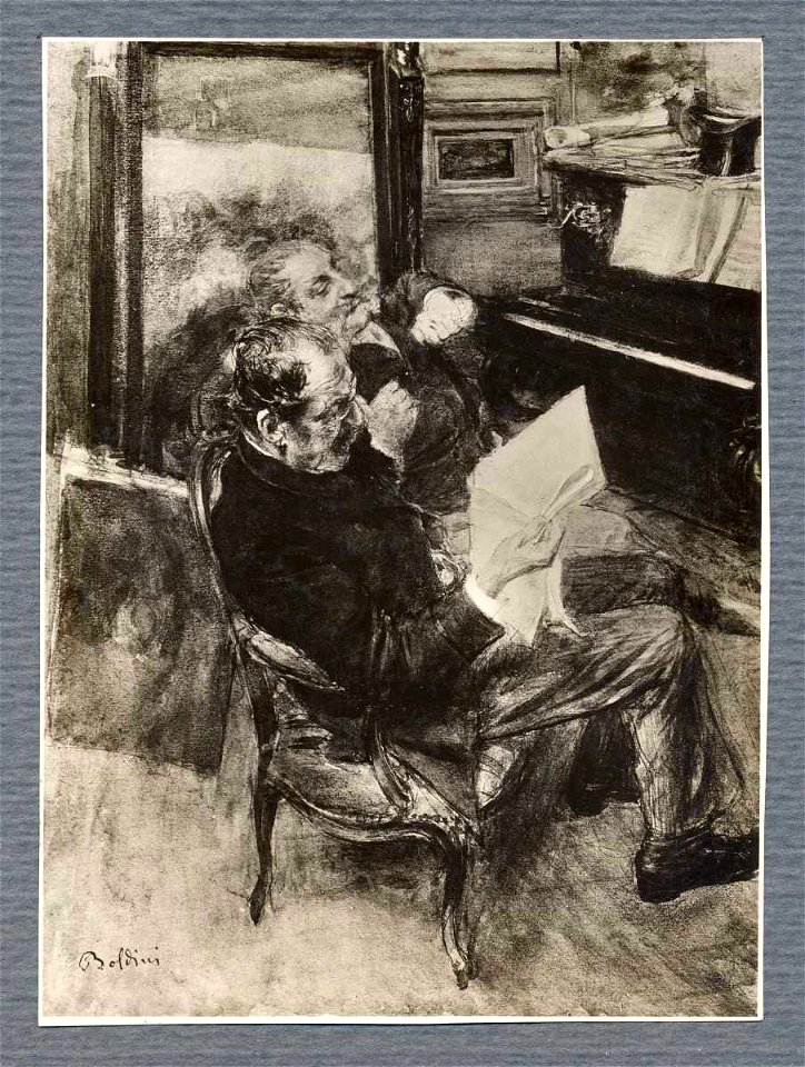 Boldini - Figura maschile che legge, 1884