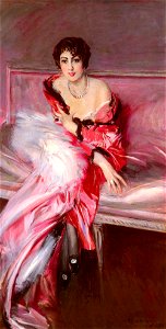 Boldini - Madame Juillard In Red