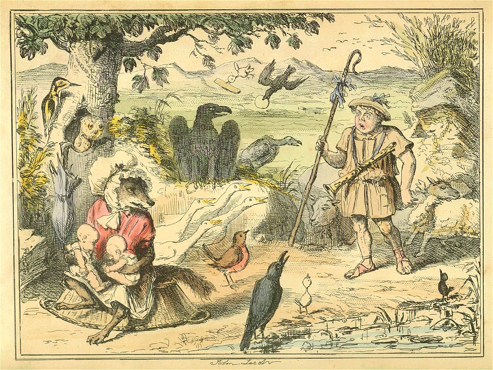 Comic History of Rome Table 01 Romulus and Remus discovered by a gentle shepherd