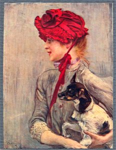 Boldini - Figura femminile con cane, 1884