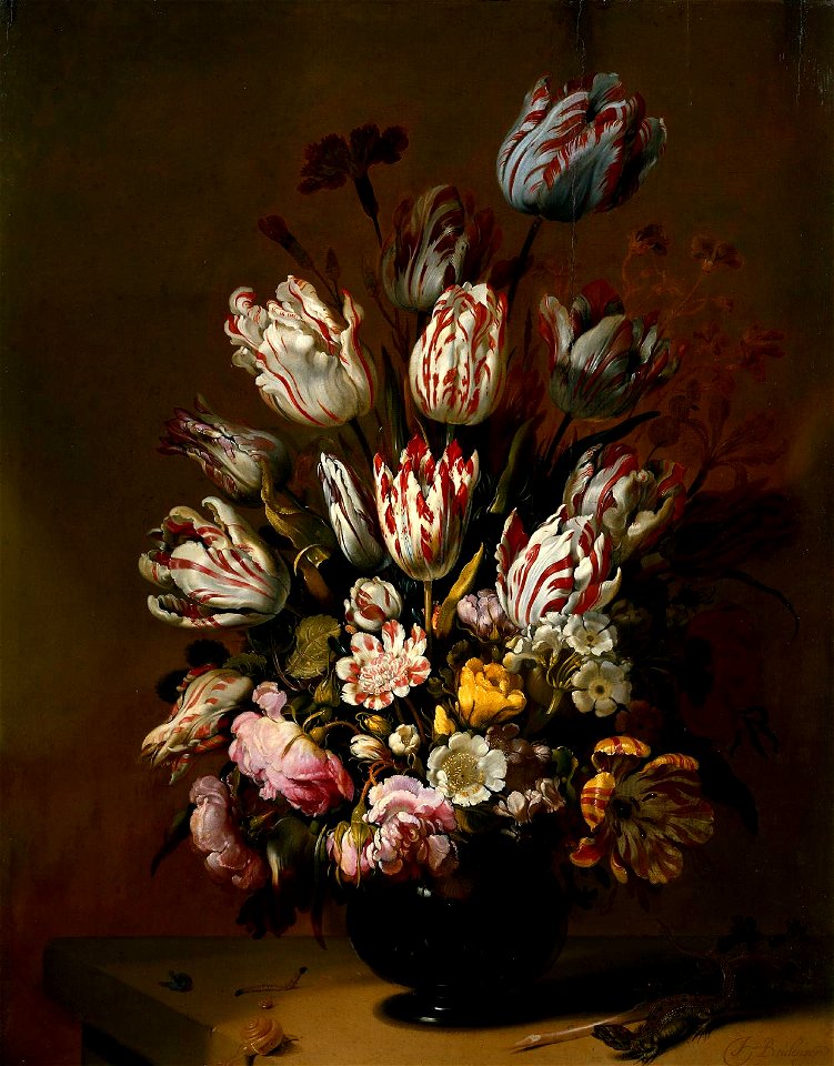 Hans Bollongier - Stilleven met bloemen