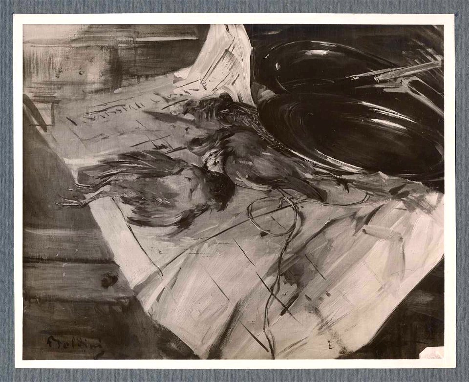 Boldini - Natura morta con pernici, 1909