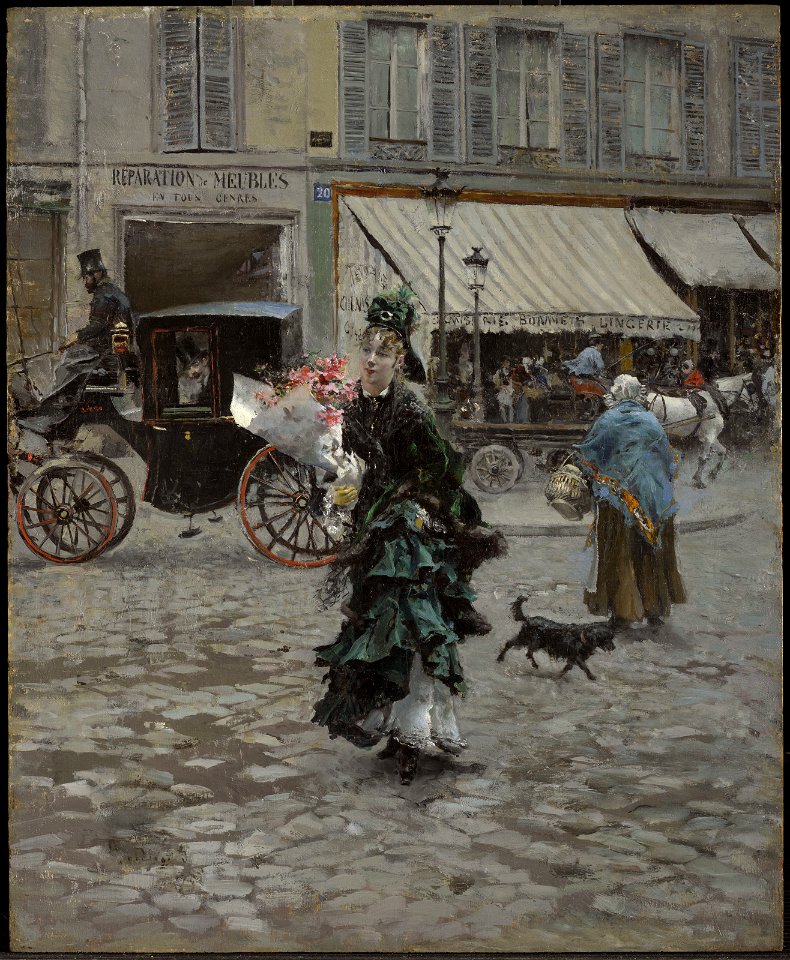 Giovanni Boldini Crossing the Street