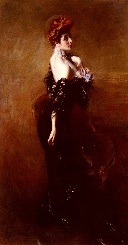 Boldini - Madame Pages In Evening Dress