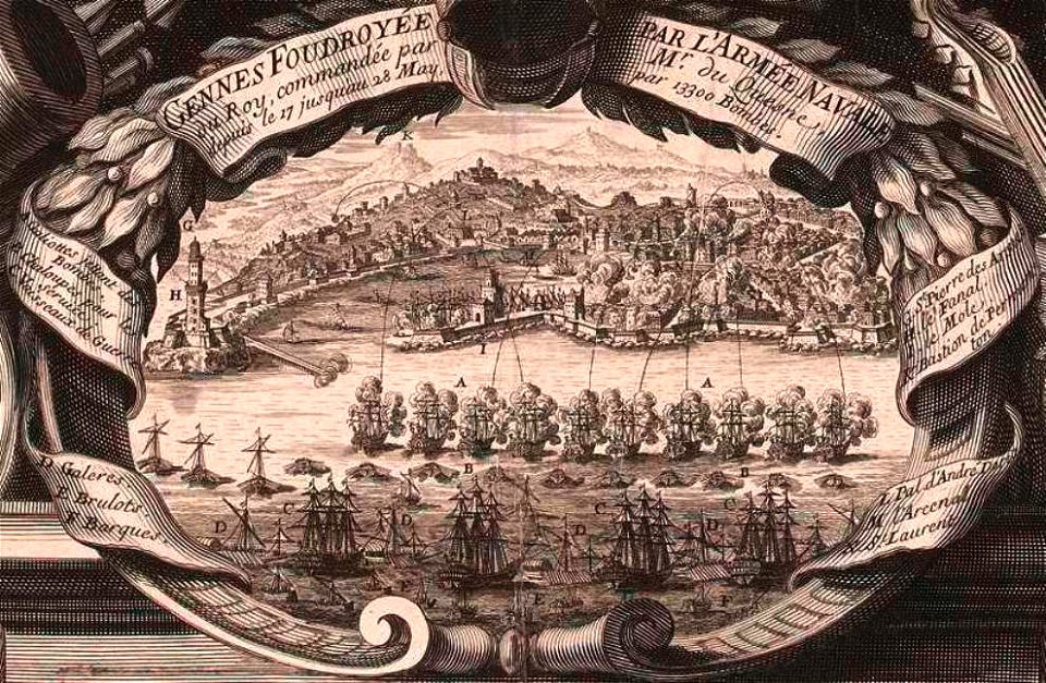 Bombardement de Genes en 1684 detail