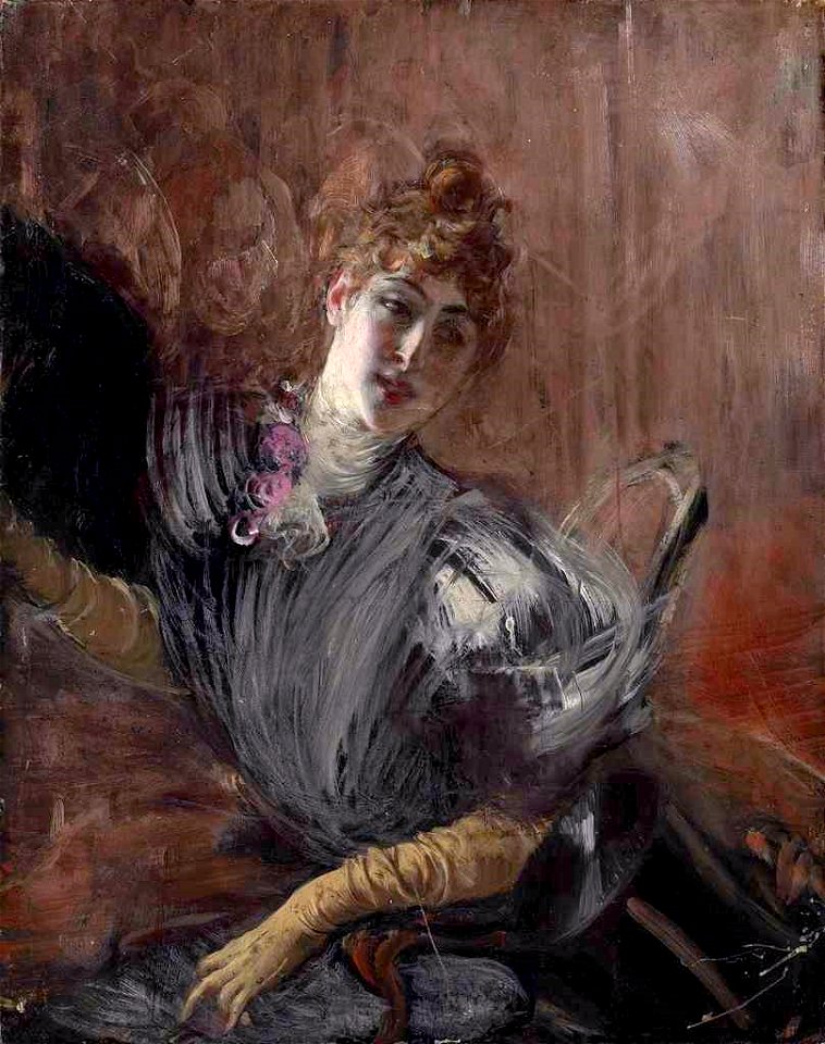 Boldini - Portrait Of A Lady, Circa 1897 - Free Stock Illustrations 