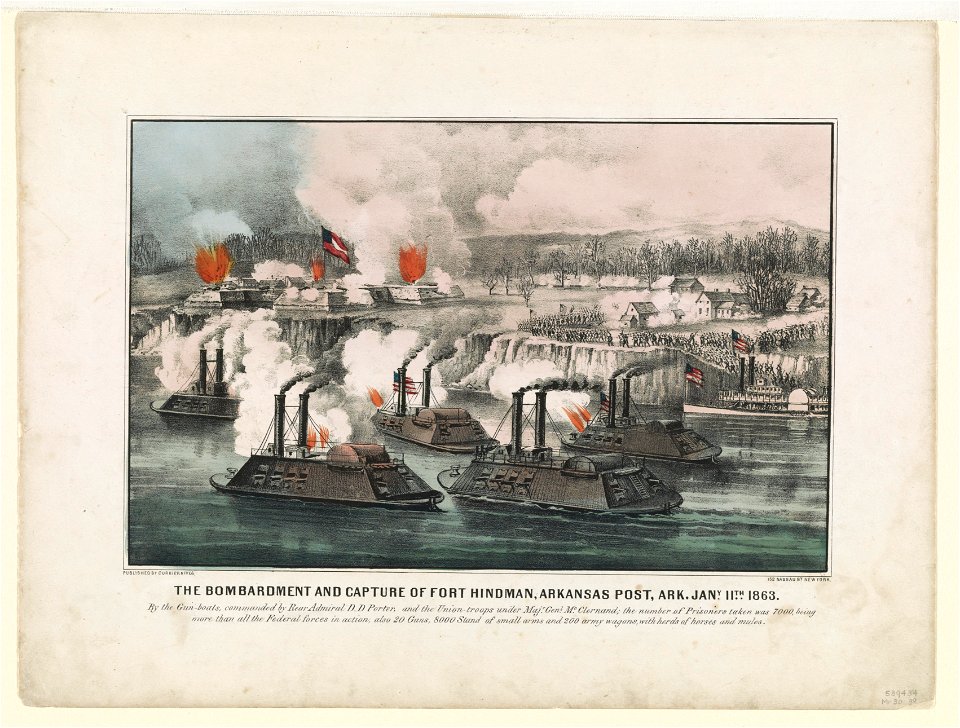 Bombardment and capture of Fort Hindman, Arkansas Post, Ark. Jany. 11th 1863 LCCN90711974