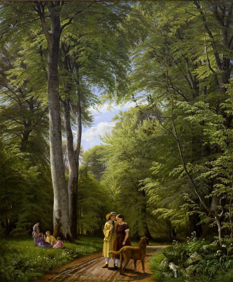 Bokskog, målning av P C Skovgaard (1817-1875)