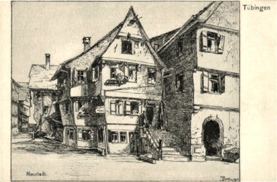 Boller - Neustadtgasse (Zeichn.-AK um 1905)