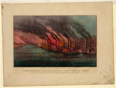 Bombardment and capture of Fort Henry, Tenn.- By the federal gunboats under command of commodore Andrew H. Foote-Feby. 6th 1862 LCCN90711973
