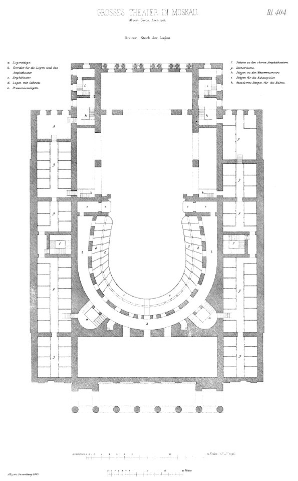 Bolschoi Theater Moskau Dritter Stock der Logen (Albert Cavos)
