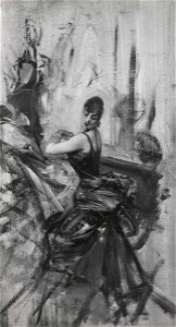 Boldini - Figura femminile vista di spalle, 1878