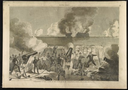 Bombardment of Fort Sumter by the batteries of the Confederate states, April 13, 1861 LCCN2013646579