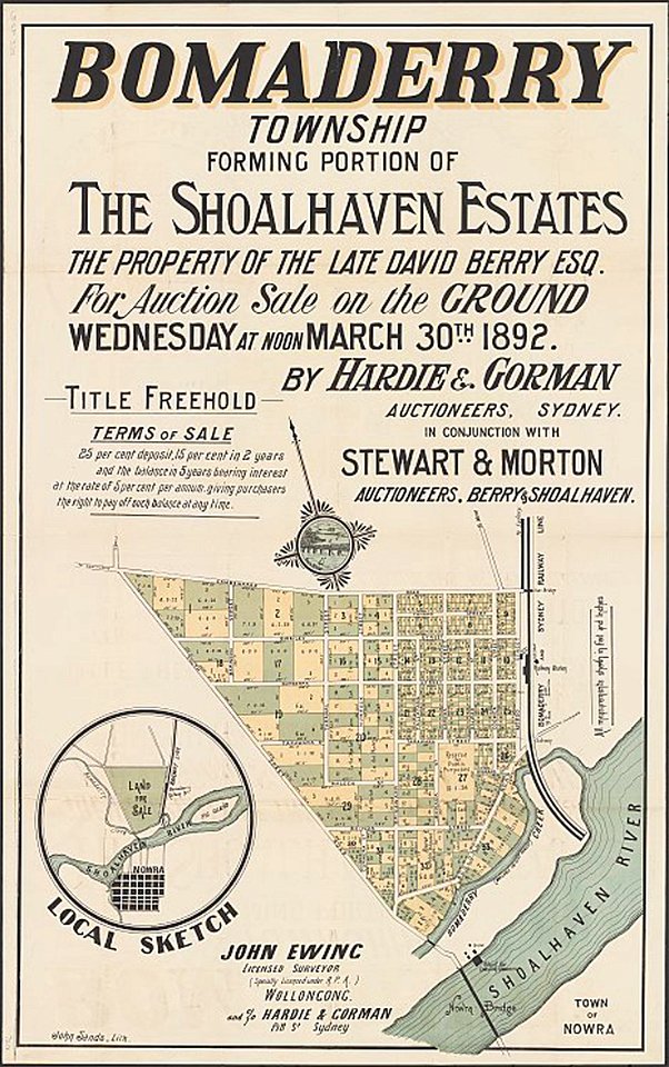 Bomaderry township opening 1892