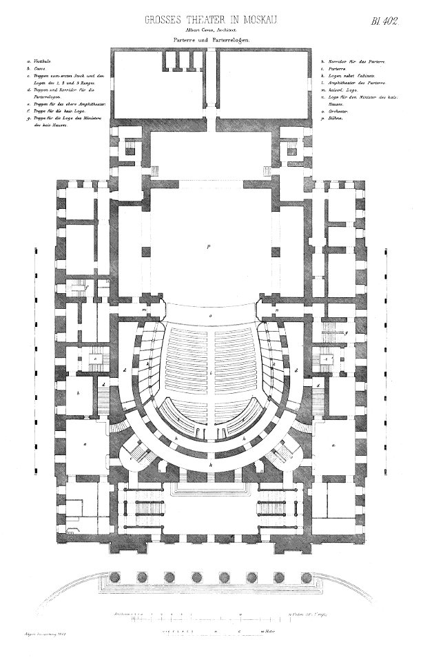 Bolschoi Theater Moskau Parterre (Albert Cavos)