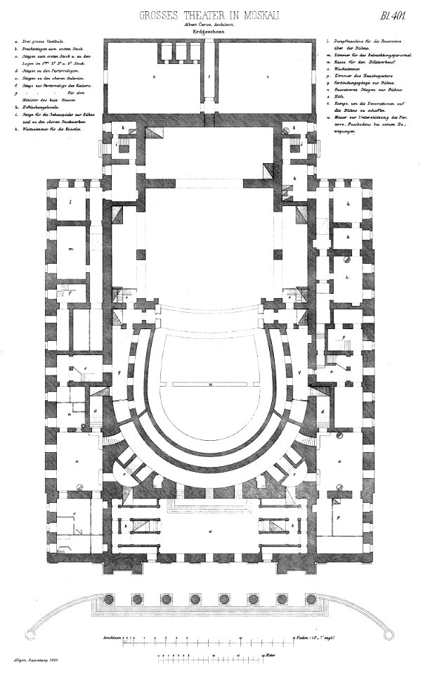 Bolschoi Theater Moskau Erdgeschoss (Albert Cavos)