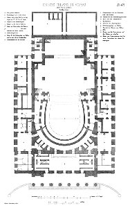 Bolschoi Theater Moskau Erdgeschoss (Albert Cavos). Free illustration for personal and commercial use.