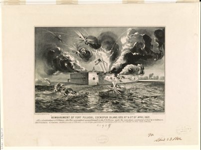 Bombardment of Fort Pulaski, Cockspur Island, Geo. 10th & 11th of April 1862 LCCN90711977