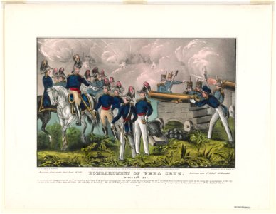Bombardment of Vera Cruz. March 25th 1847 - lith. & pub. by N. Currier. LCCN90711990