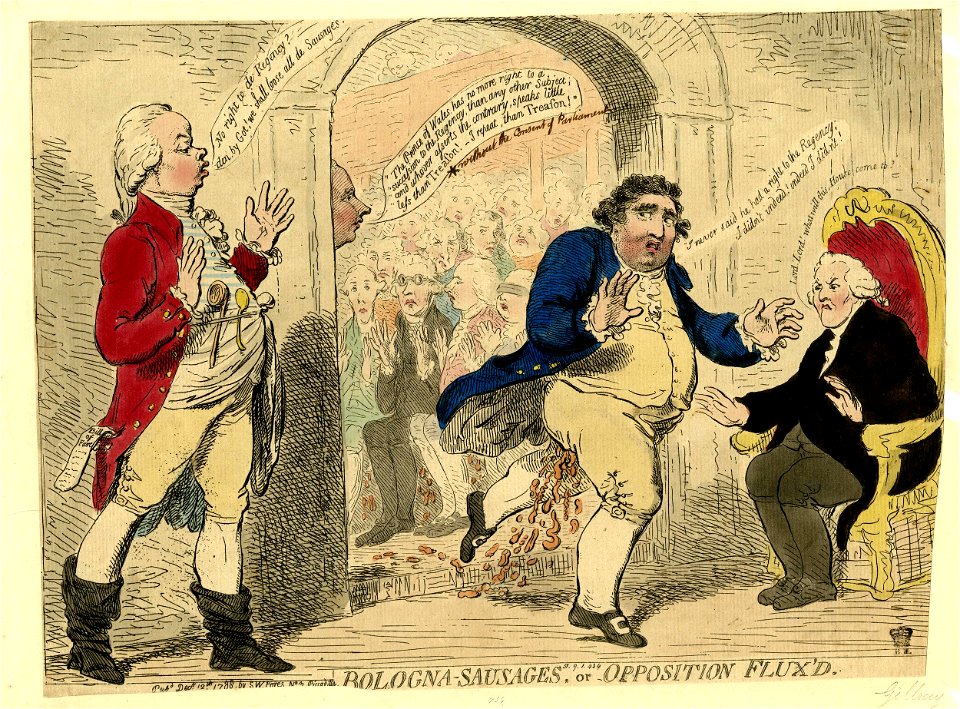 Bologna-sausages, or opposition flux'd. (BM 1851,0901.434)