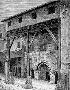 Bologna – Palazzo Malvasia (xilografia)