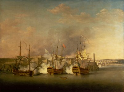 Bombardment of the Morro Castle, Havana, 1 July 1762 RMG BHC0407