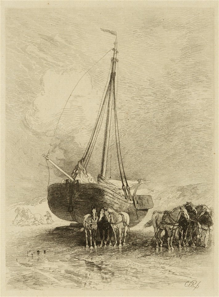 Bomschuit op strand, objectnr A 15129