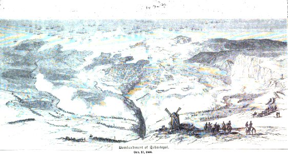 Bombardment of Sebastopol, Ocr. 17, 1854. George Dodd. Pictorial history of the Russian war 1854-5-6