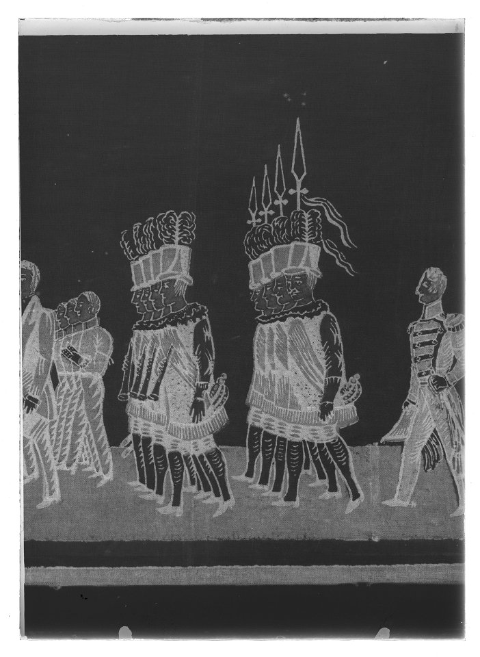 Bonad med Karl XIV Johans begravningståg, 1844 - Livrustkammaren - 69694-negative
