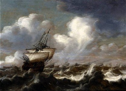 Bonaventura Peeters - Shipping at Sea in a Light Breeze - WGA17131
