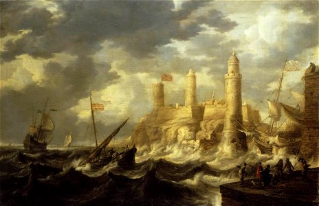 Bonaventura Peeters - Fortified Harbour - WGA17127