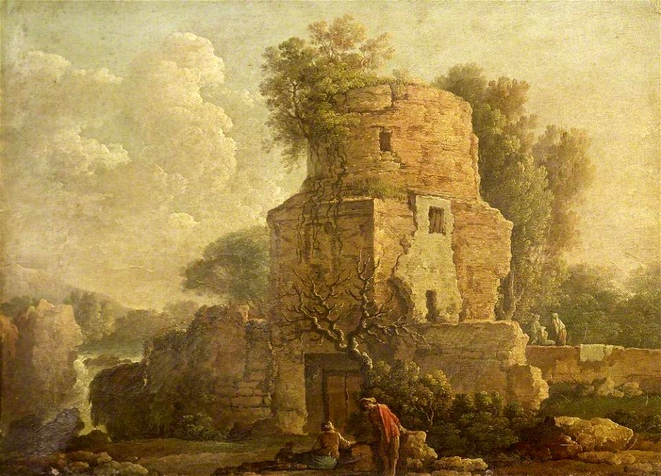 Carlo Bonavia (active 1740-1788) - Landscape with a Ruin - 732302 - National Trust