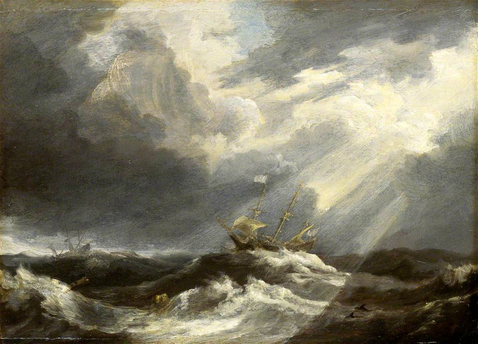 Bonaventura Peeters I (1614-1652) - Sunlight on a Stormy Sea - BHC0804 - Royal Museums Greenwich