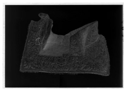 Bomsadel. Använd av Karl X Gustav vid drottning Kristinas kröning, 1650-10-20 - Livrustkammaren - 78577-negative