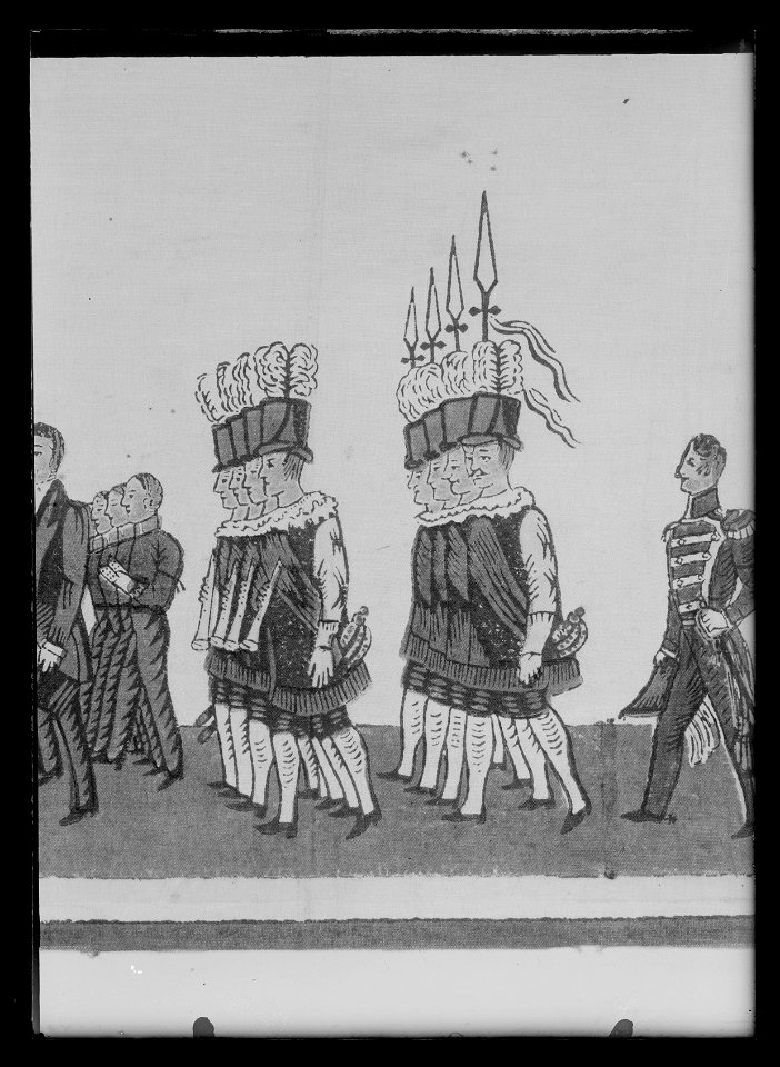 Bonad med Karl XIV Johans begravningståg, 1844 - Livrustkammaren - 69694