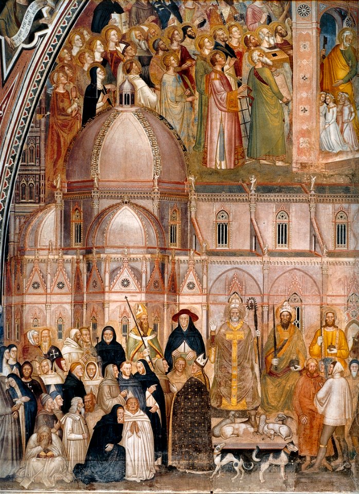 Andrea di Bonaiuto. Santa Maria Novella 1366-7 fresco. Detail.