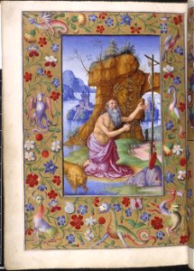 Bonaparte Ghislieri Hours - BL YT29 f127v (Saint Jerome)