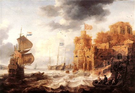 Bonaventura Peeters - An Oriental Harbour - WGA17130