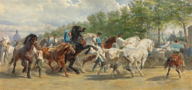 Rosa Bonheur et Nathalie Micas - La foire du cheval (National Gallery ...