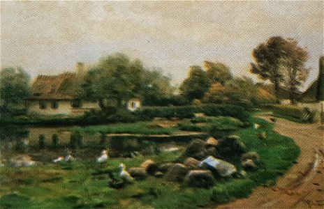 Bondgård med höns x Peder Mönsted